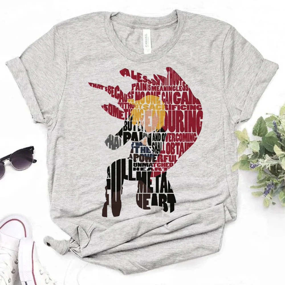 Fullmetal Alchemist t-shirts women streetwear Japanese summer t shirt girl manga anime 2000s clothing