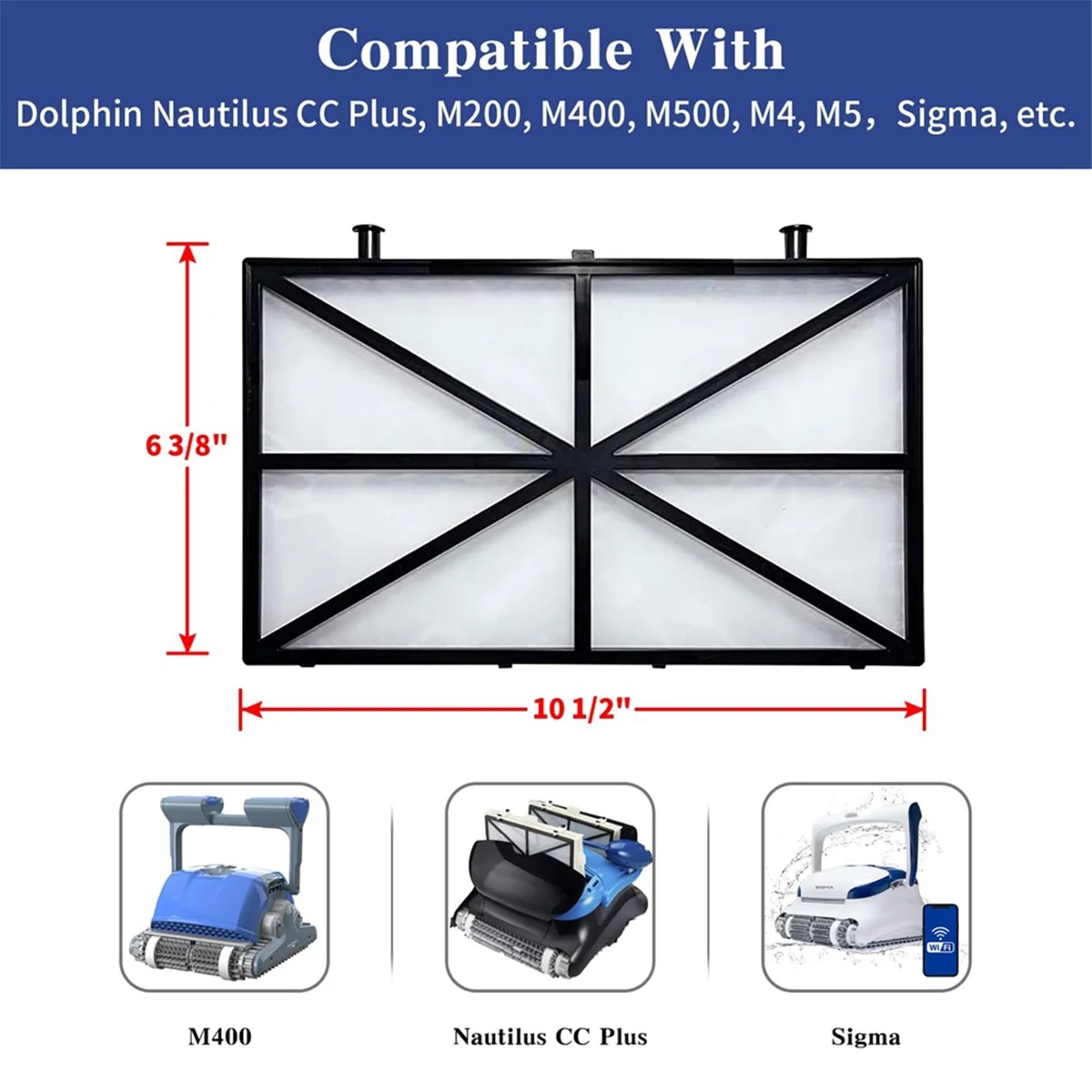 Penggantian Filter pembersih kolam renang untuk Dolphin CC Plus / CC , M200/M400, bagian 9991433-R4 Fine