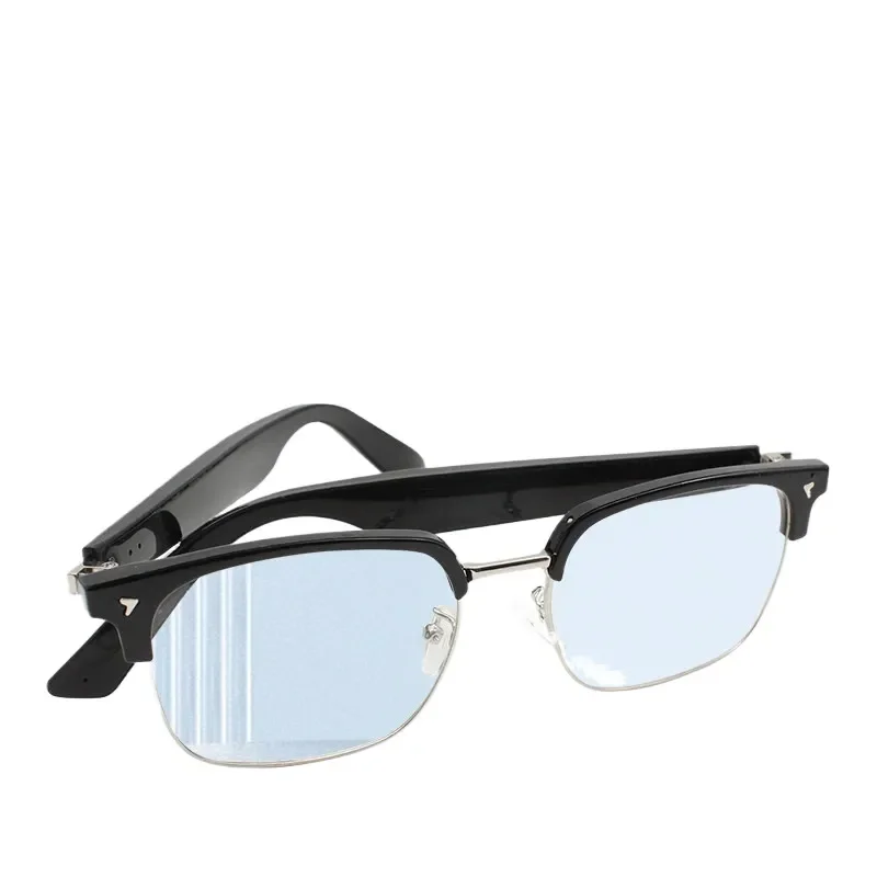 Smart Bluetooth Glasses Wireless Audio Sunglasses Polarized Half Frame AI Music Headphones Open Ear Calling Eyewear for Men