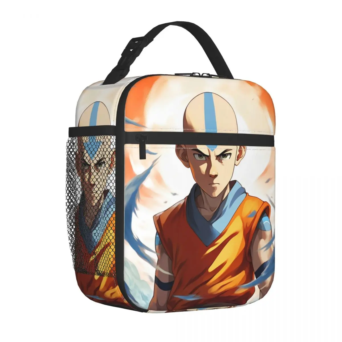 Aang's Gaze Insulated Lunch Bags Cooler Bag Meal Container Avatar The Last Airbender Leakproof Lunch Box Tote Food Storage Bags