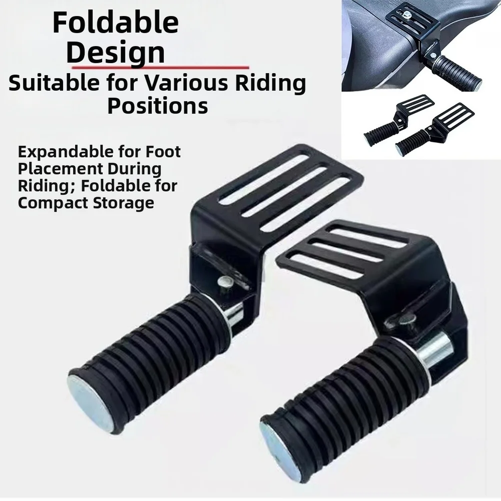 Folding Foot Pedal for Electric Scooter with Deepened Tread Grooves and Easy Installation Package Includes Mounting Screw