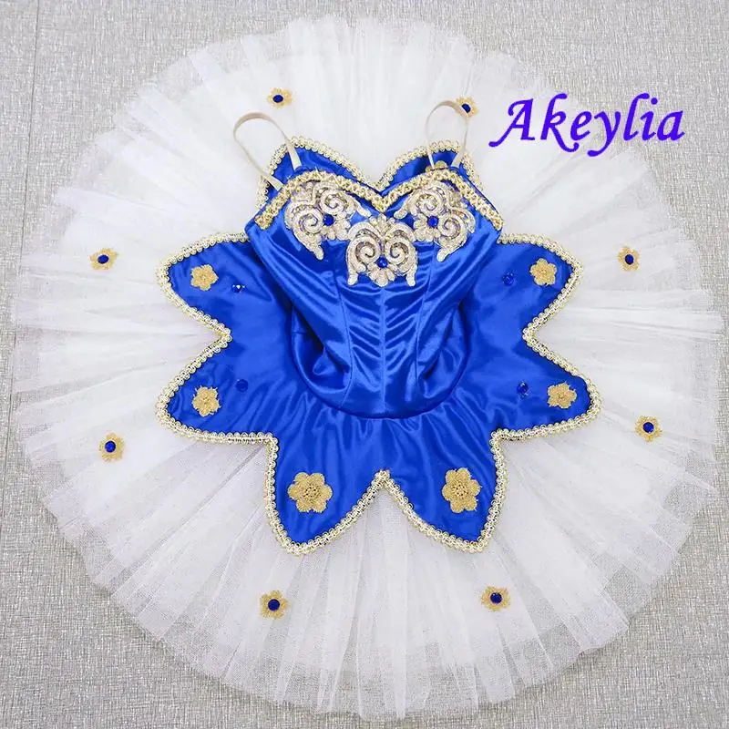 Blue white professional Ballet Tutu classical Dress performance Sleeping Beauty adult Dance Costume women 7 layers BLST20059