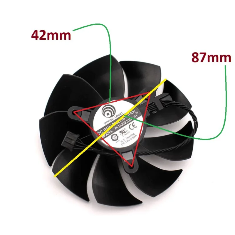 Cooling fan PLA09215S12H For EVGA RTX 2060 2070 2080 2080ti Graphics Card Video