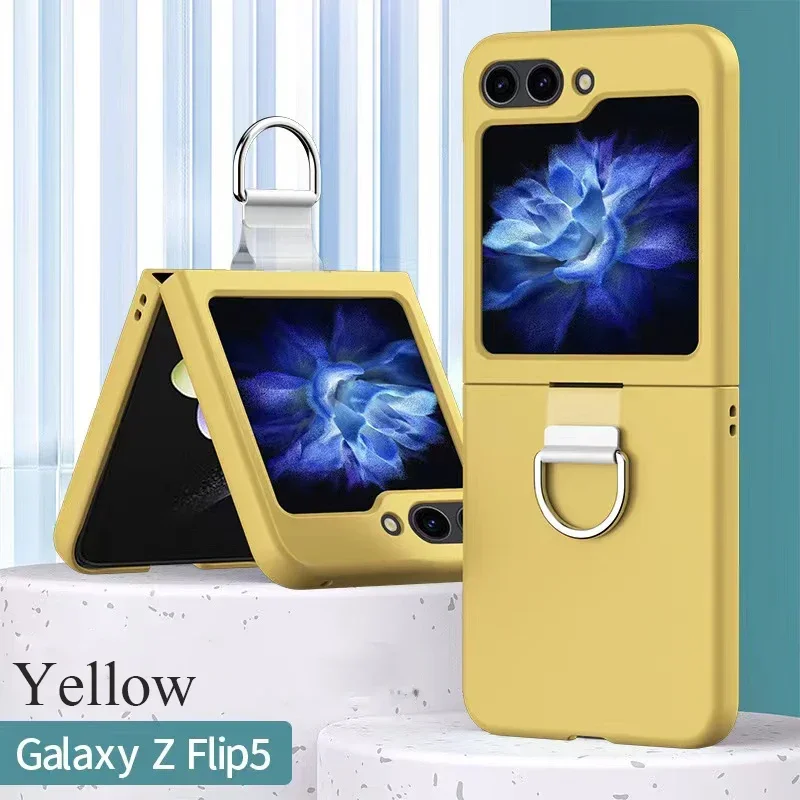 Case for Samsung  Z Flip 5  Foldable Screen Ring Holder Shockproof Protector Phone Case for Galaxy Z Flip5 4 3 5G Back Cover