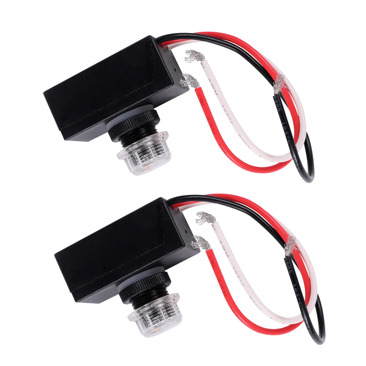 

2Pcs 120V Photocell Light Sensor for Outdoor Dusk to Dawn Control Hard-Wired Post Eye Automatic Lighting Switch Black