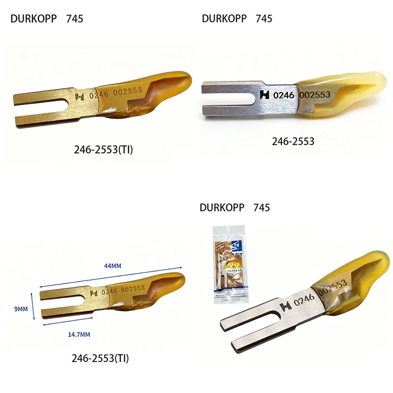 Cuchilla Superior Central STRONG H 246-2553 / 246-2553[Ti] para Máquina de Coser Industrial Durkopp Adler 745 219, Máquina para Abrir Bolsas