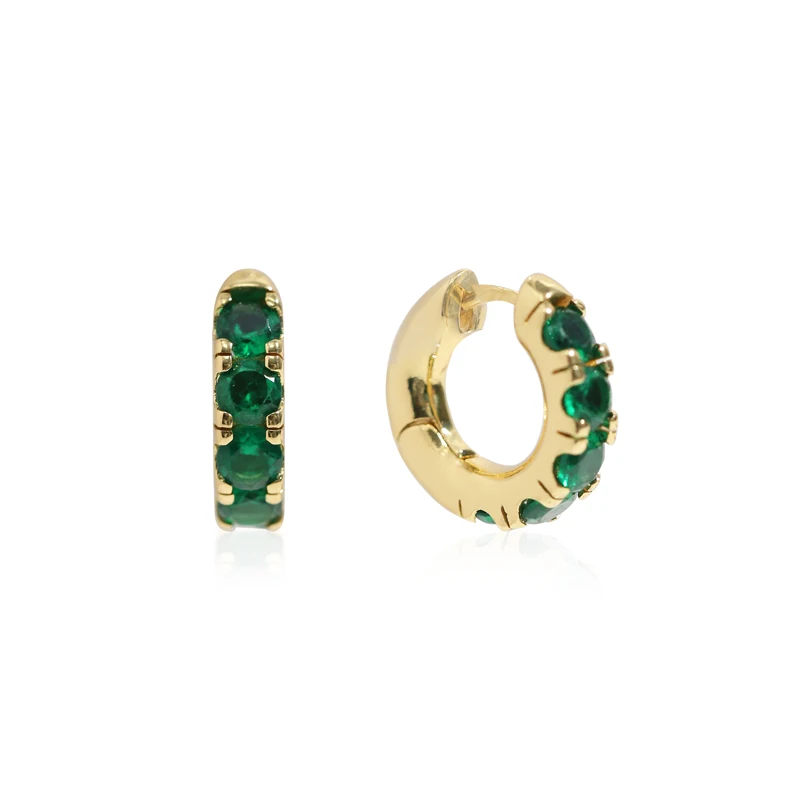 

Green light luxury high-end personality temperament versatile ear jewelry women