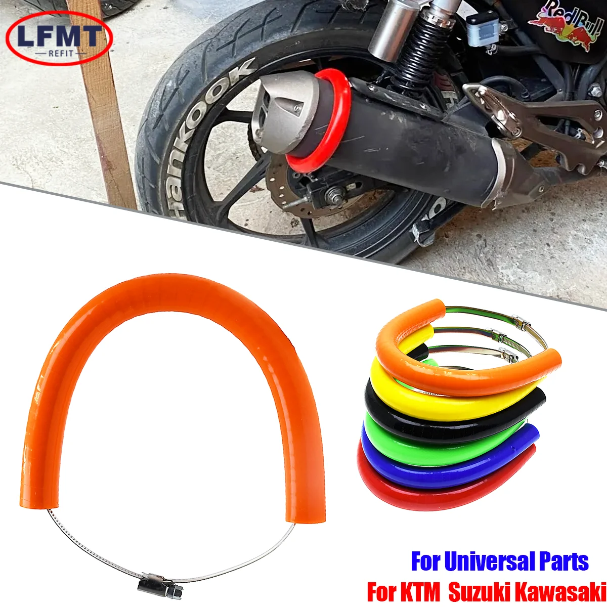 Motocross Oval Auspuff Schutz Kann Abdeckung Für KTM Dirt Bike Zubehör Silikon Schutz Anti-hot 250 350 450 500 CC universal