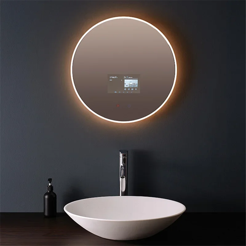 LED Lighted Vanity Mirror Light Bathroom With Blue Tth Speaker Anti Fog Anti Water Bath Android System Magic Mirrors