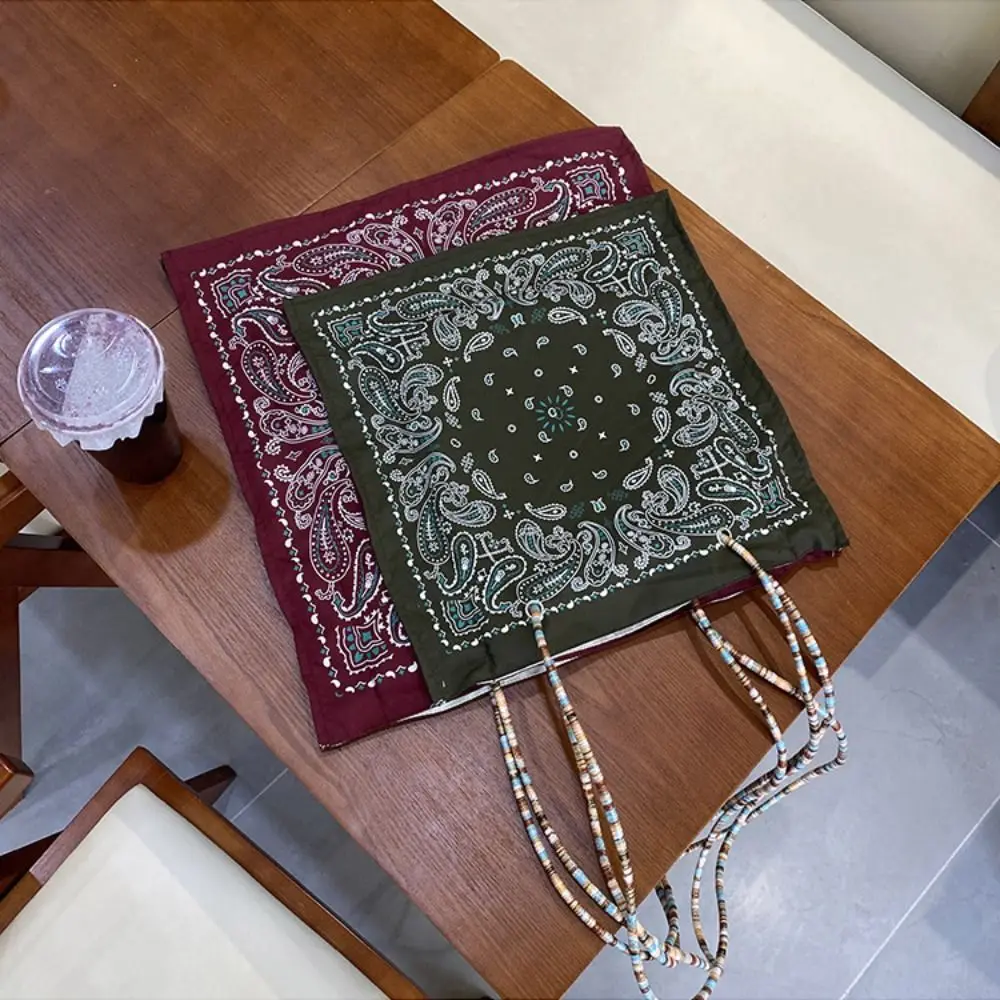 Printed Cashew Flower Canvas Bag Double Side Large Capacity Canvas Tote Bag Lightweight Shopping Bag Women's Handbag Vacation