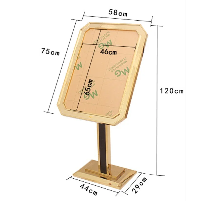 

Vertical Stainless Steel Signboard Billboard Guide Water Sign Display Frame Landing Sign In The Lobby of The Hotel