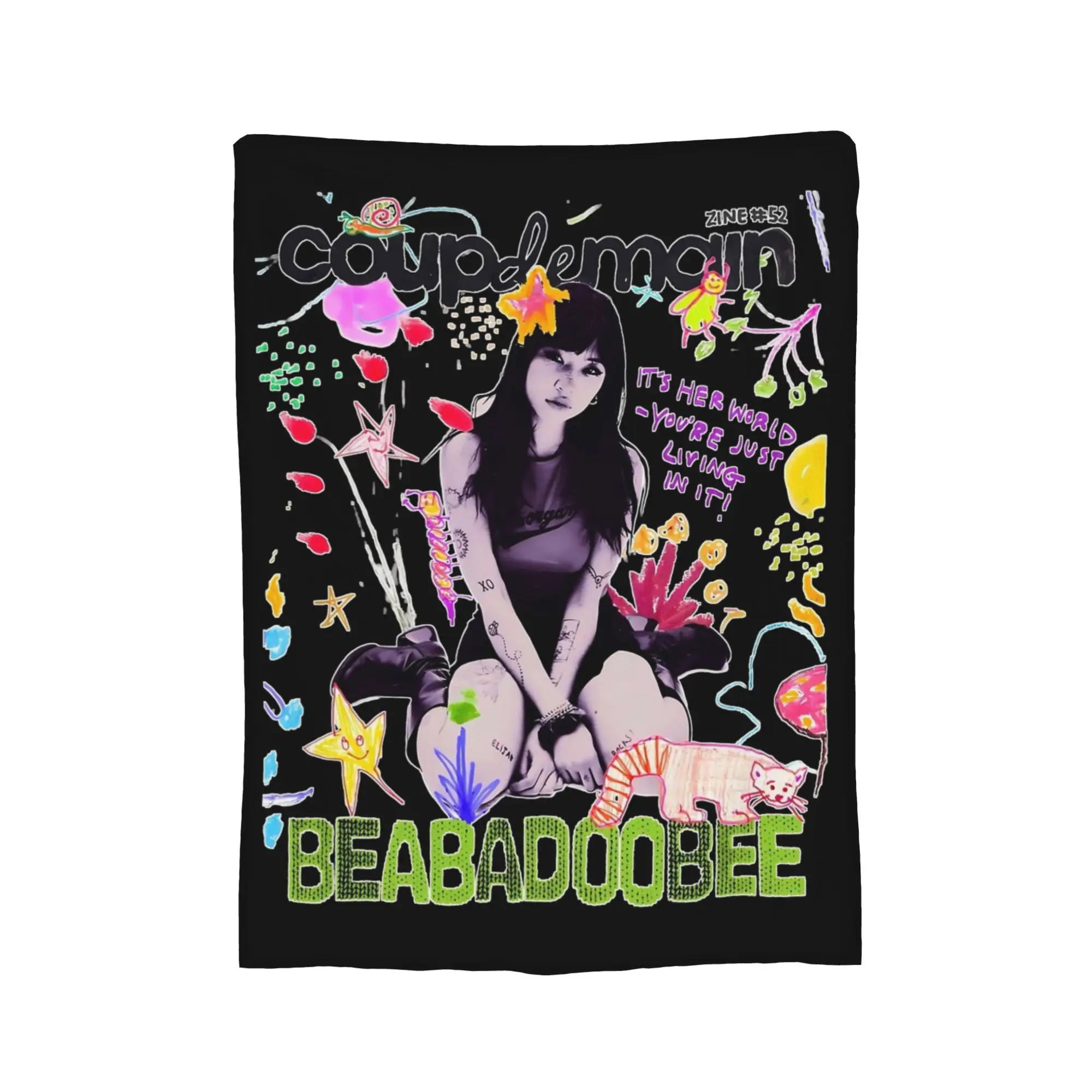 Singer Beabadoobee Blankets Coral Fleece Plush Decoration  Multi-function Super Warm Throw Blanket for Sofa Car Plush Thin Quilt