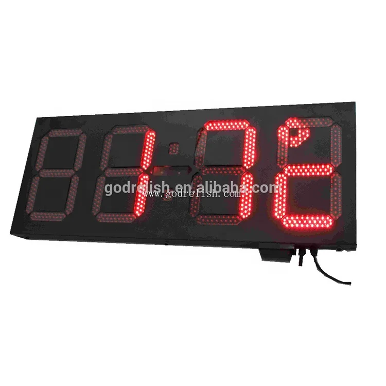 Time and Temperature Display Board Multifunction Godrelish outdoor Led Clock Timer