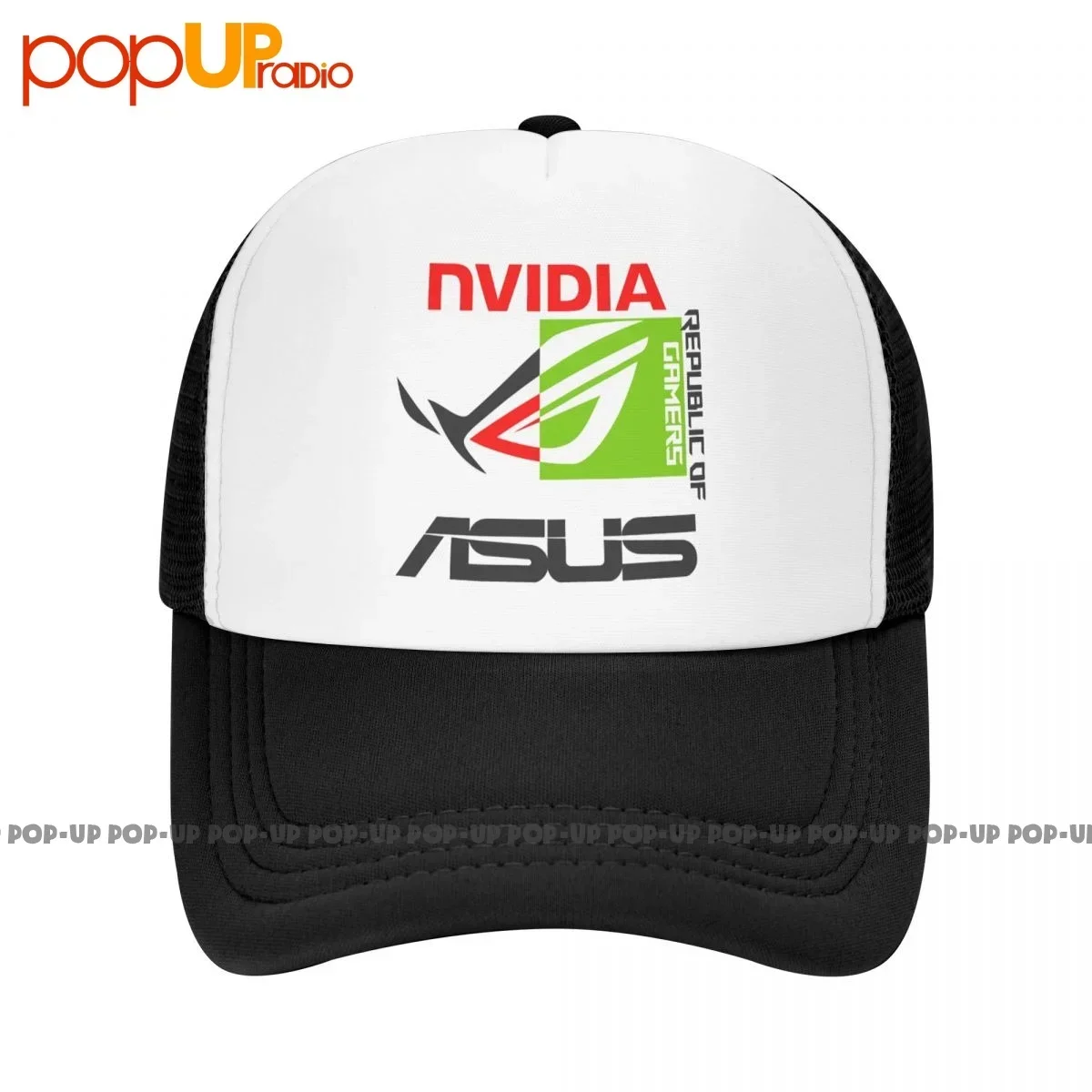 Nvidia X Asus Rog - Republic Of Gamers Lap Pc Baseball Cap Trucker Hats Breathable Sunscreen Novelty Best Quality Retro