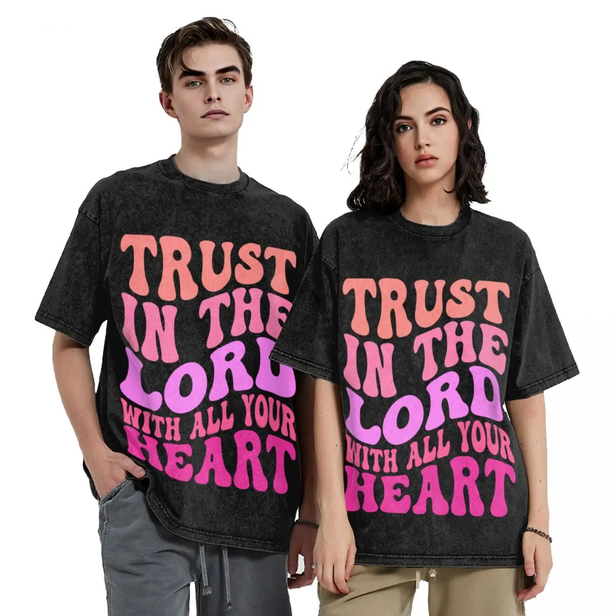 

Trust In The LORD With All Your Heart T-Shirt man t shirt Aesthetic clothing vintage t shirts blanks Men's t-shirts
