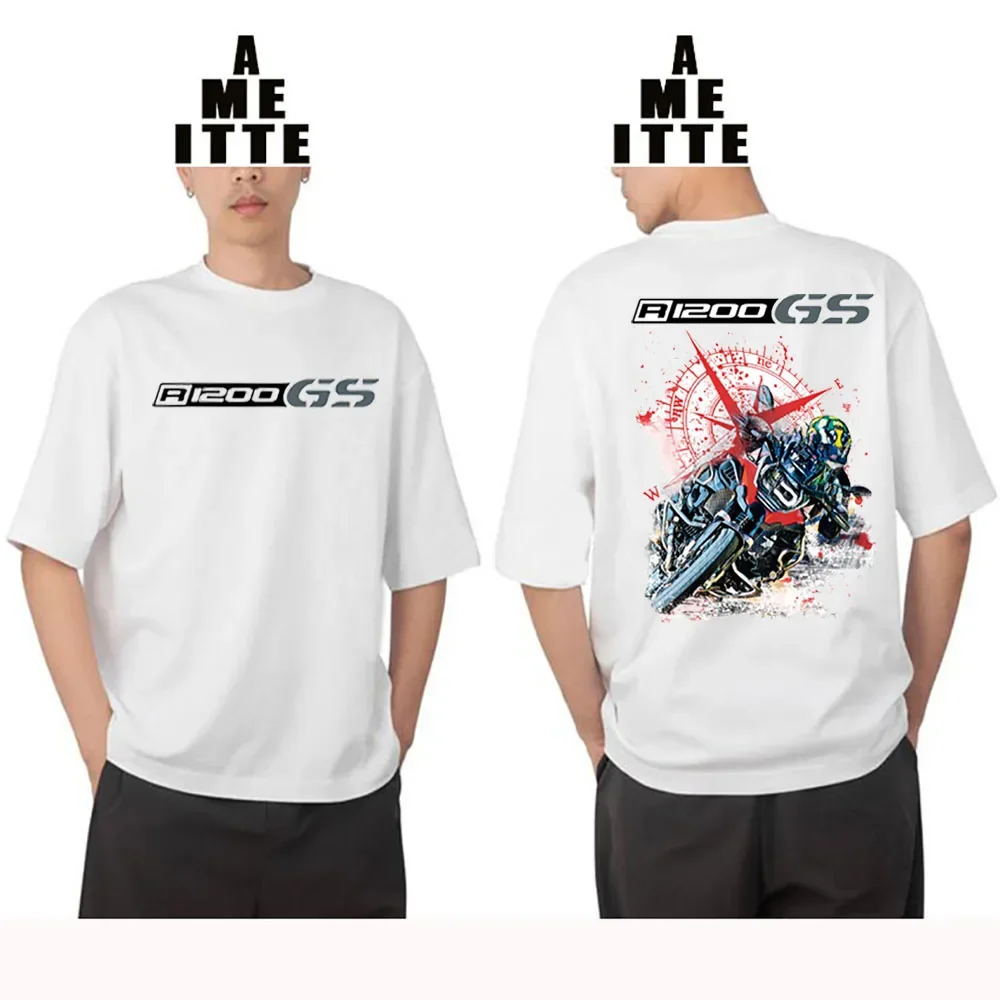 I'am A GS Overlander T-Shirt R1200 GS Adventure Motorcycle Mountain Riding TShirts Hip Hop Men White Casual Sport Tees Boy Tops