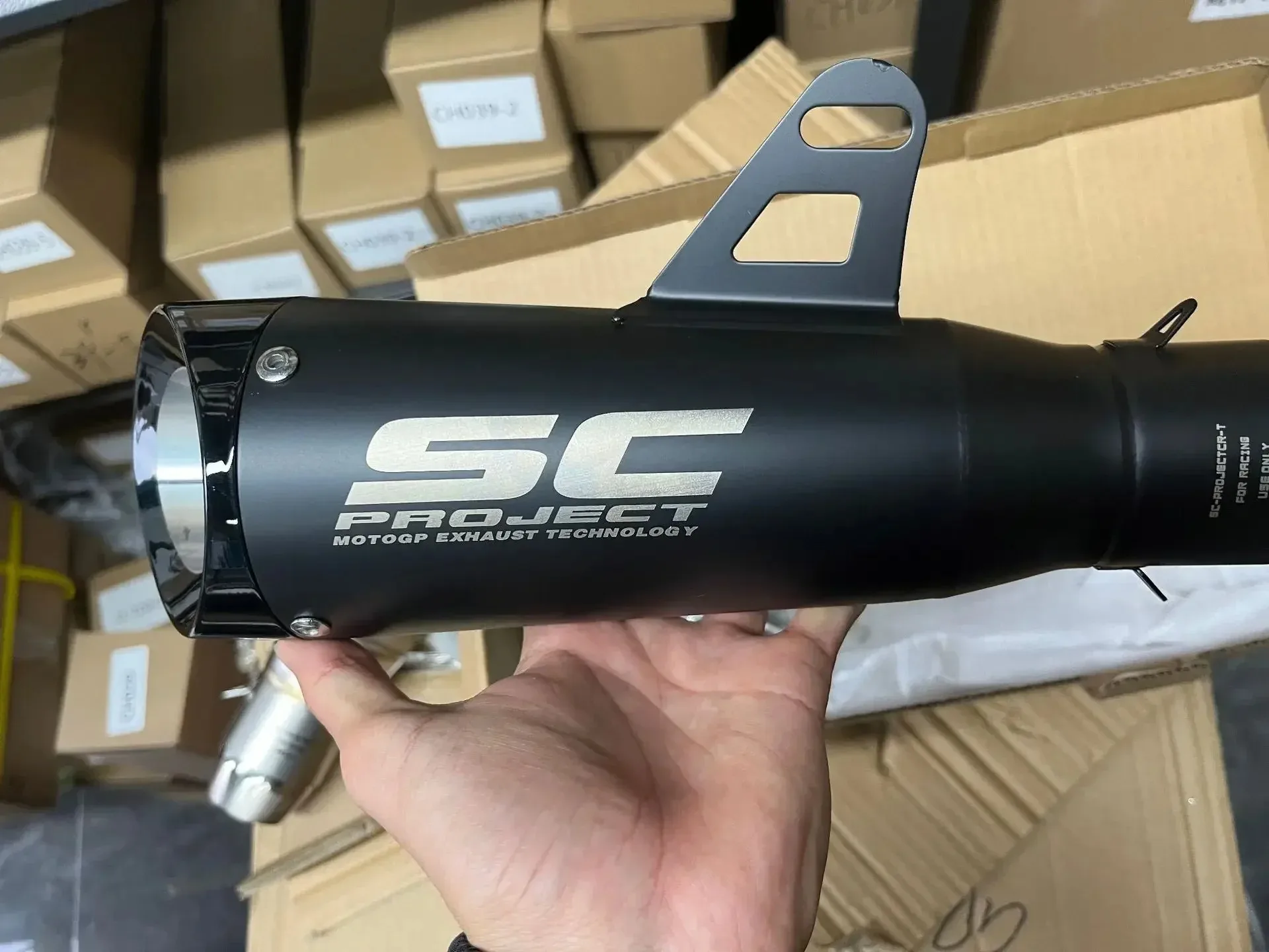 Doppelschichtiger SC-Style Motorrad-Auspuff, Rennsport-Schalldämpfer mit Lautem Sound, Modifiziertes Auspuffrohr Passend für Kawasaki Ninja Z250 Z300 Z – Detail 3