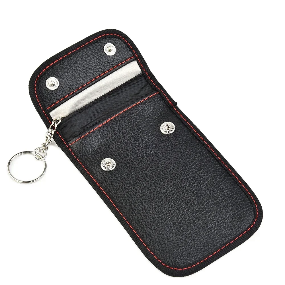 

Accessories Parts RFID Key Bag Shell Key ring Schwarz Holder Polyurethane Anti Theft Shielding Blocking Signal