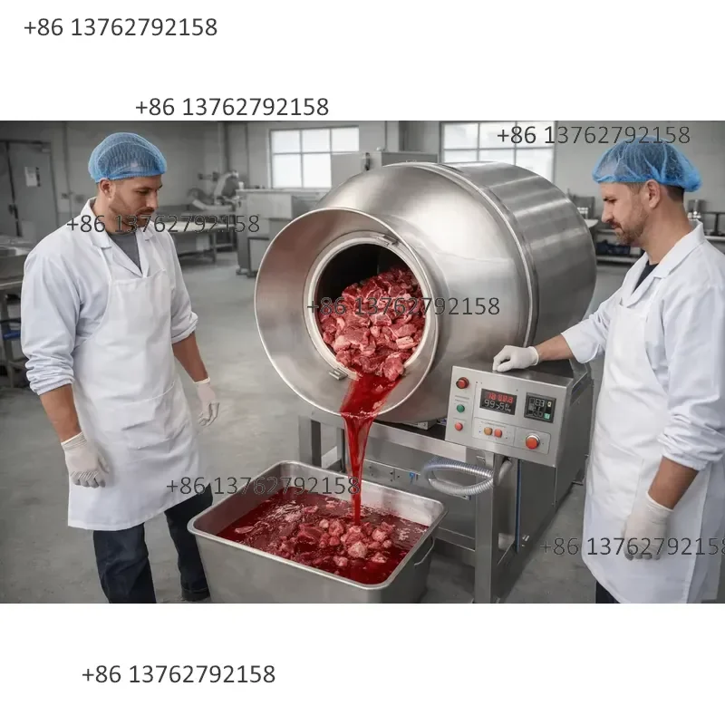 【2026】 New Industrial Stainless Steel Vacuum Tumbler for Meat Processing | Automatic High Efficiency Vacuum Marination