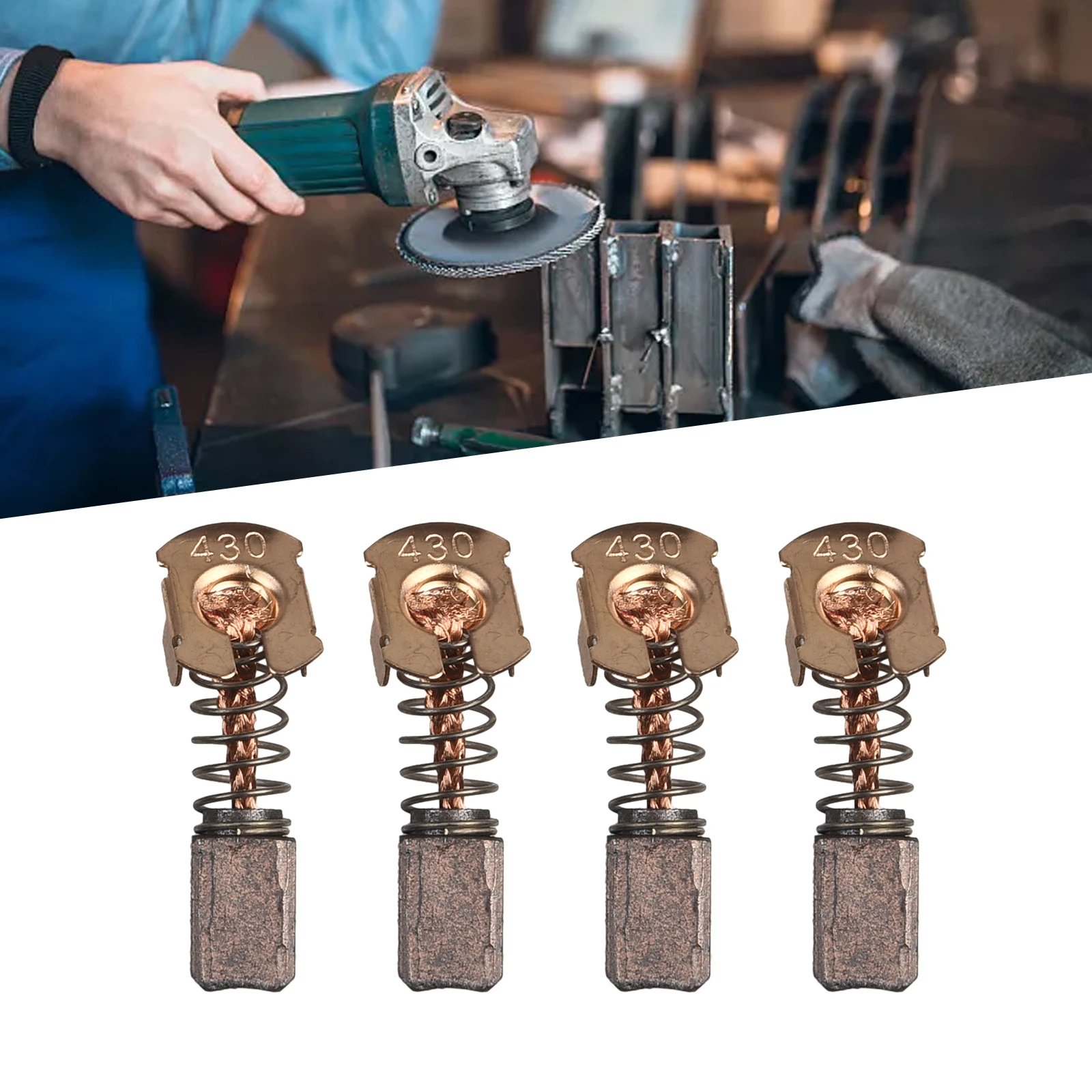 

Replacement Set of 8CB430 Carbon Brushes for Electric Tools Compatible with 18V LXT Angle Grinder Models