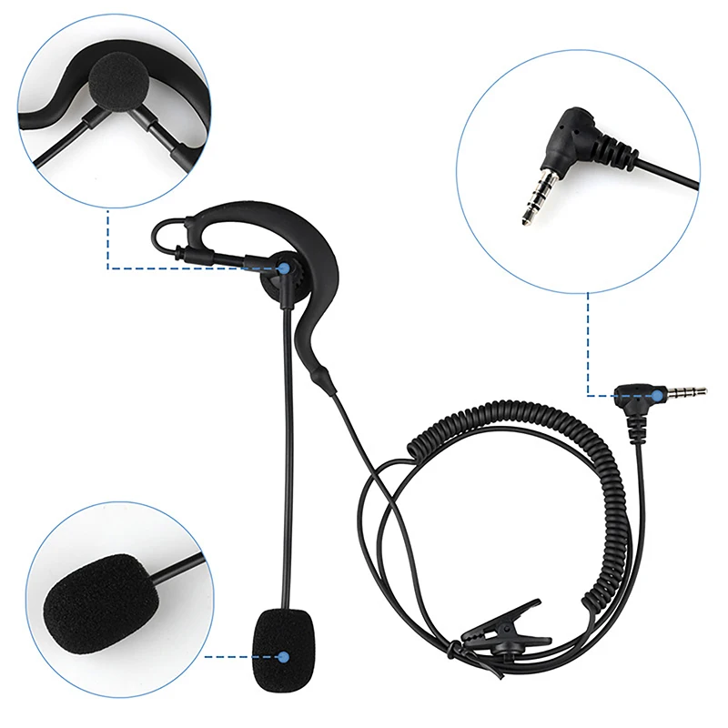 Full Duplex Two-way Football Judger Arbitro Earpiece Soccer Referee Communication Headset For V6 FBIM Helmet Heads