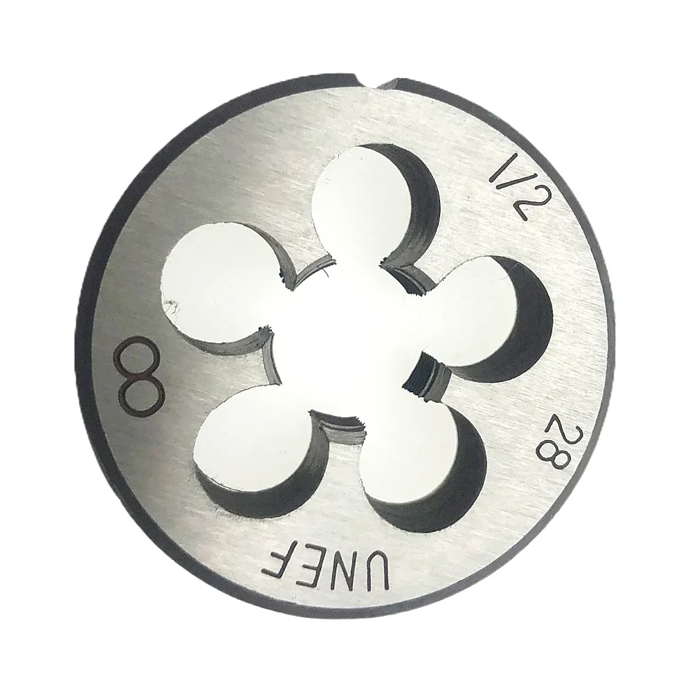 Right Hand1/2-28 Thread Die Set 1/2x28 Round Die 1/2x28 Hand & Machine Threading Tool