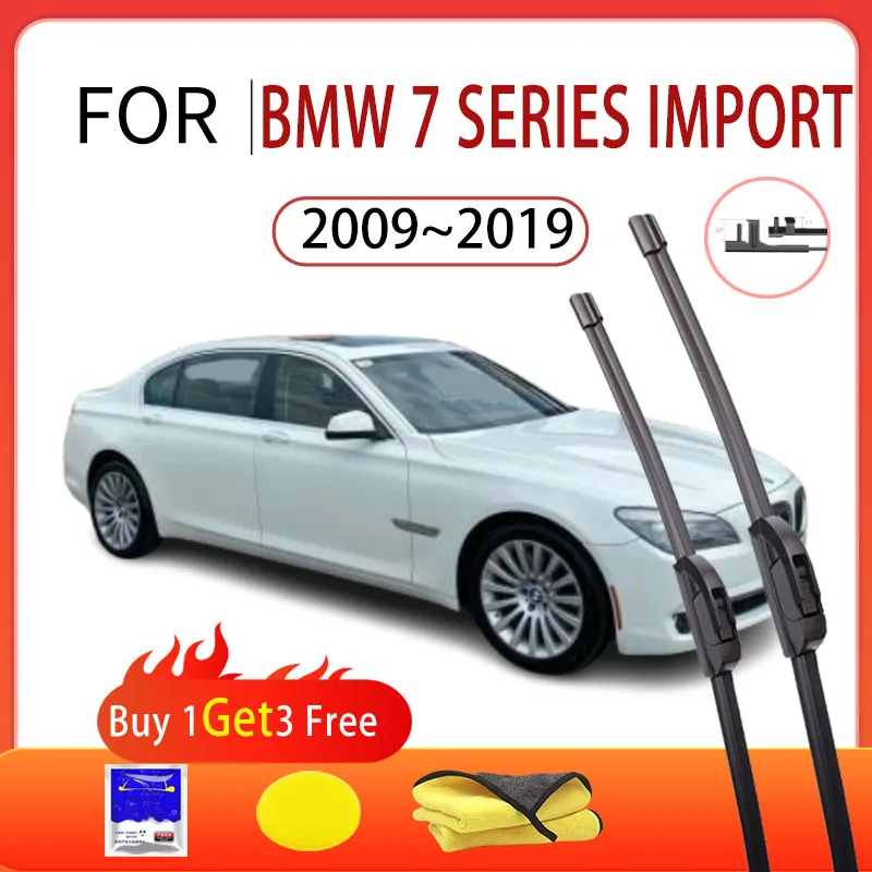 

For BMW 7 Series Import 2009~2019 2010 2011 Car Front Wiper Multifunctional Boneless Silent Wiper Blade Rubber Strip Auto Parts