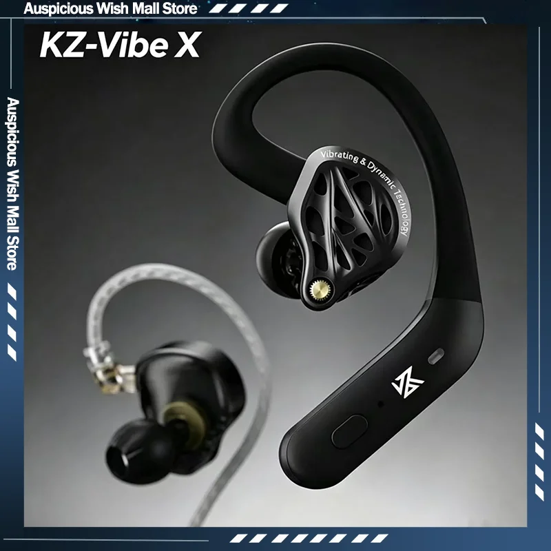 KZ Vibe X イヤホン 低周波振動イヤホン HiFi 重低音ヘッドセット ステレオサウンド インイヤーイヤホン 音楽ゲーム用ギフト