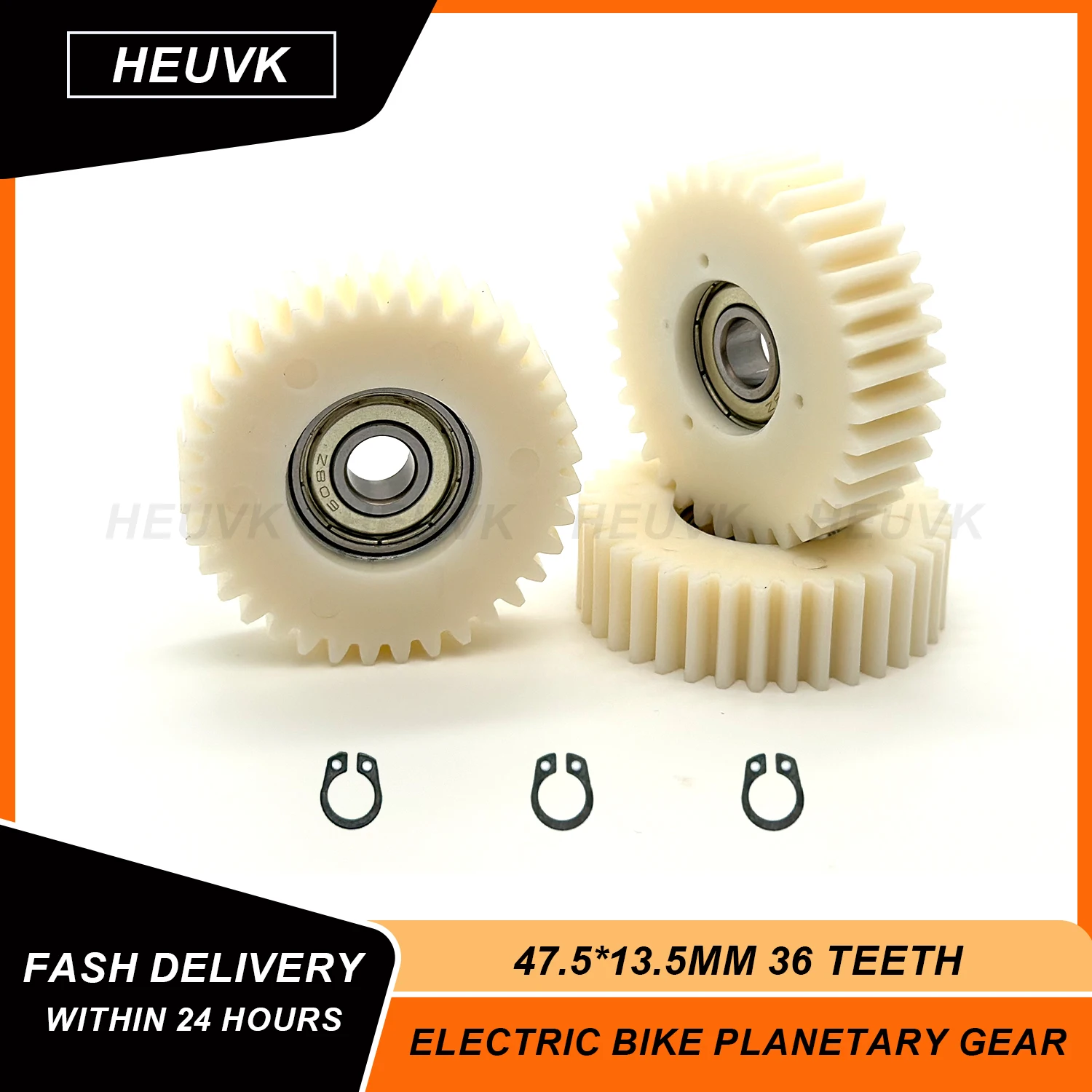 47.5x13.5mm Planetary Gear 36 Teeth Gears With 8mm Bearings Wheel Hubs Electric Bike Nylon Gear For Bafang Motor E-bike Parts