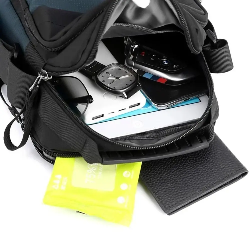 Large Capacity Shoulder Bags Portable Oxford Solid Color Messenger Bags Bussiness Handbags Men