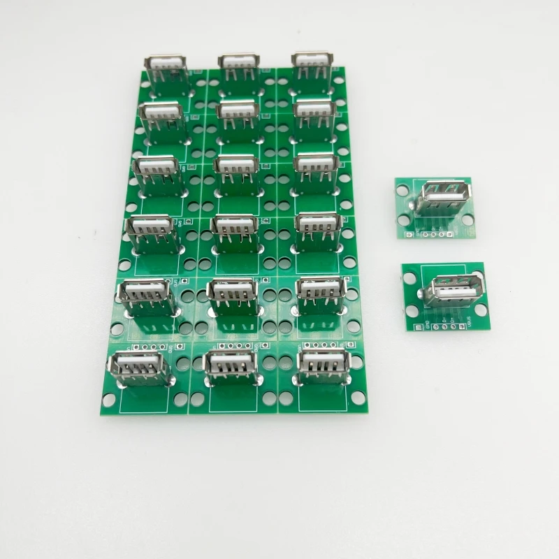 1/5pcs Vertical Straight Usb Female With Pcb Board A Type Female Usb2.0 Female Has Been Welded Data Line Adapter