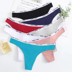 3Pcs Women Sexy Panties Low Waist G String Female Thongs Cotton Womens Intimates Thong Comfortable and Soft G-string