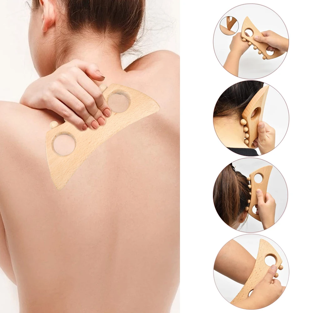 Wood Therapy Massage Tools Lymphatic Drainage Tool for Maderotherapy, Leg Back Neck Body Muscle Release, Guasha Tools for Body