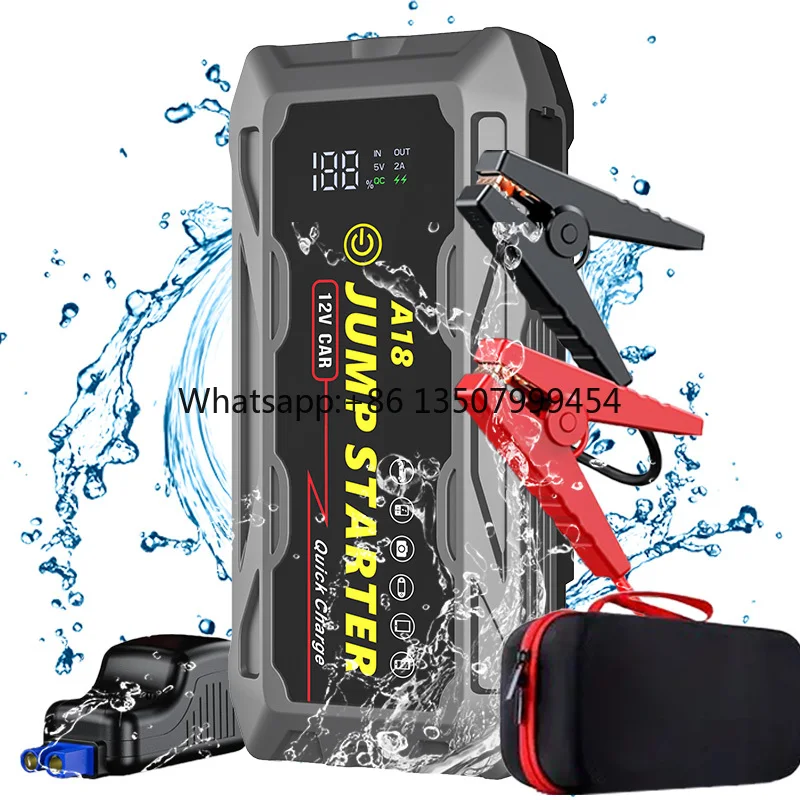 

3000A Peak Current 37000mWh 12V Lithium Polymer Battery Car Jump Starter & Booster Pack with Power Bank Multi-Function Features
