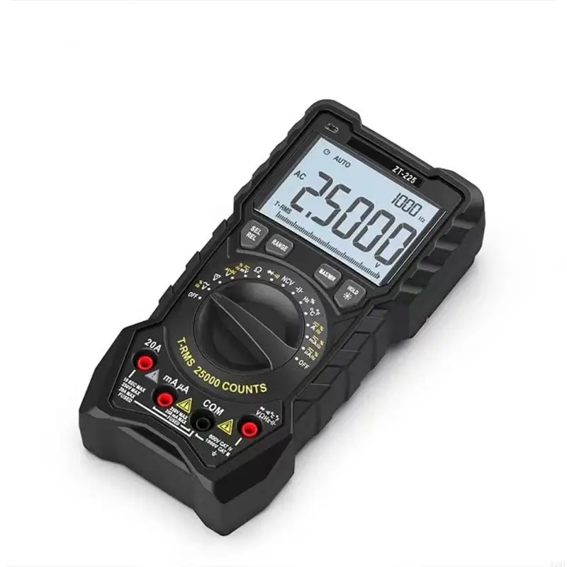 92MF Auto Ranging Digital Multimeter Featuring 25000 Count Display Handheld Multimeter for Accurate Voltages  & Current Testing