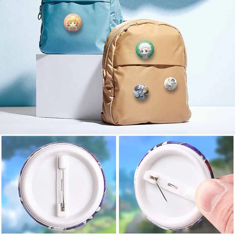 وعد نيفرلاند أنيمي التلبيب بروش دبابيس لحقيبة الظهر الملابس قبعة اكسسوارات لطيف الكرتون تأثيري شارة الاطفال اللعب هدية