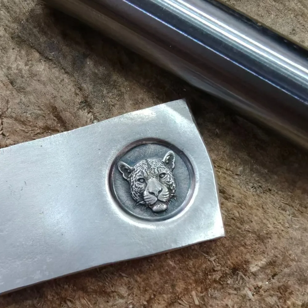 3D Leopard Head Metal Stamps Steel Punching Tool Silver Gold Jewelry DIY Punch Embossing Die Logo Pressing Silversmith Marking