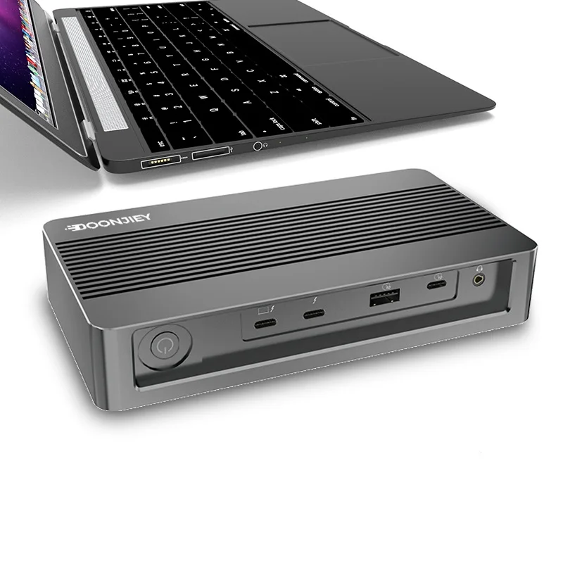 Thunderbolt 4 40 Gbps PD 100W USB 4.0 3.2 & 3.1 Type C Hub 12-in-1 Intel Certified Multi-Docking Station in Stock