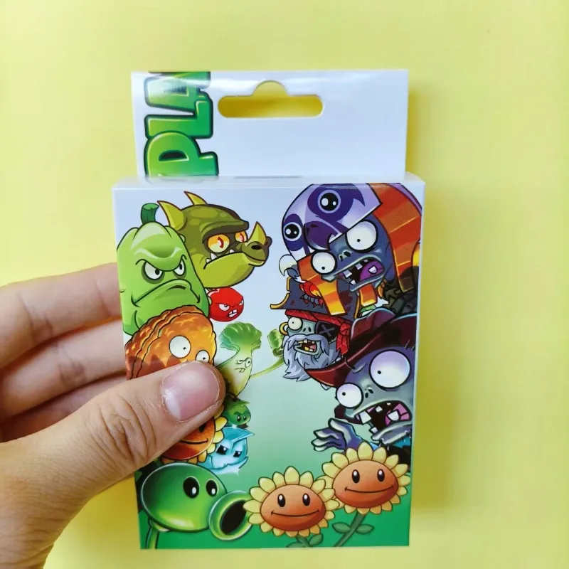 

54pcs Plants Vs. Zombies Game Anime Peripheral Kawaii Cartoon PVZ Playing Cards Paternity Game Poker Collectibles Child Toy Gift