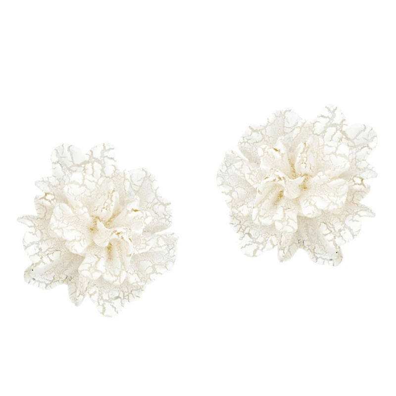 Simple Camellia Studs Eye Catching Earrings with Camellia Flowers Ear Studs Ear Accessory for Fashion Enthusiasts