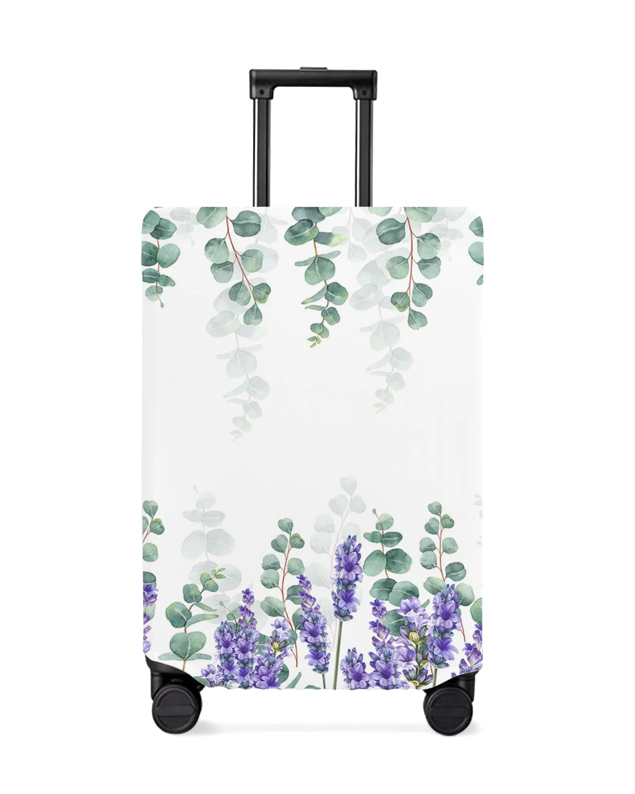 

Eucalyptus Leaves Lavender Flower Plant Luggage Cover Stretch Baggage Protector Dust Cover for 18-32 Inch Travel Suitcase Case