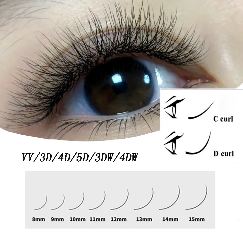 Qbeautyelashes W على شكل YY 2d 3d 4d 5d 6d 8d الرموش تمديد مسبقة الصنع حجم مروحة YY لينة الطبيعية الفردية الرموش الصناعية #4