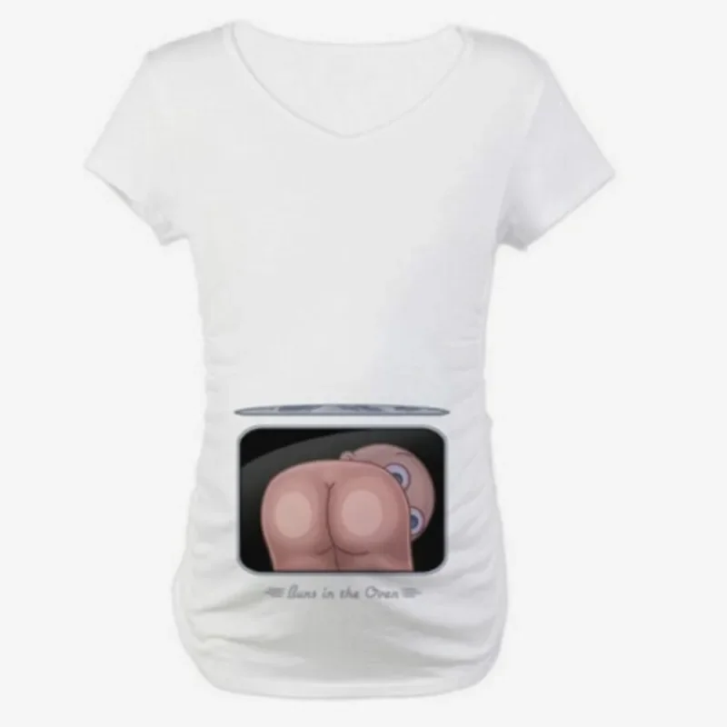 Summer Baby Fart 3D Print Pregnant Maternity Funny T Shirts Women Pregnancy Clothes Pregnant Gravida Cotton Vestidos Size S-3XL