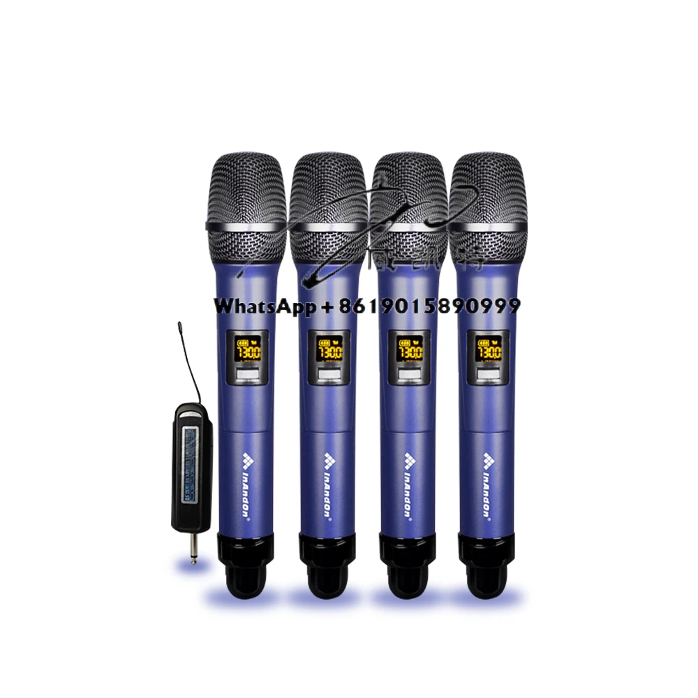 

KTV UHF Microphones Rechargeable Karaoke Microphone and Accessories Professional Wireless Microphone