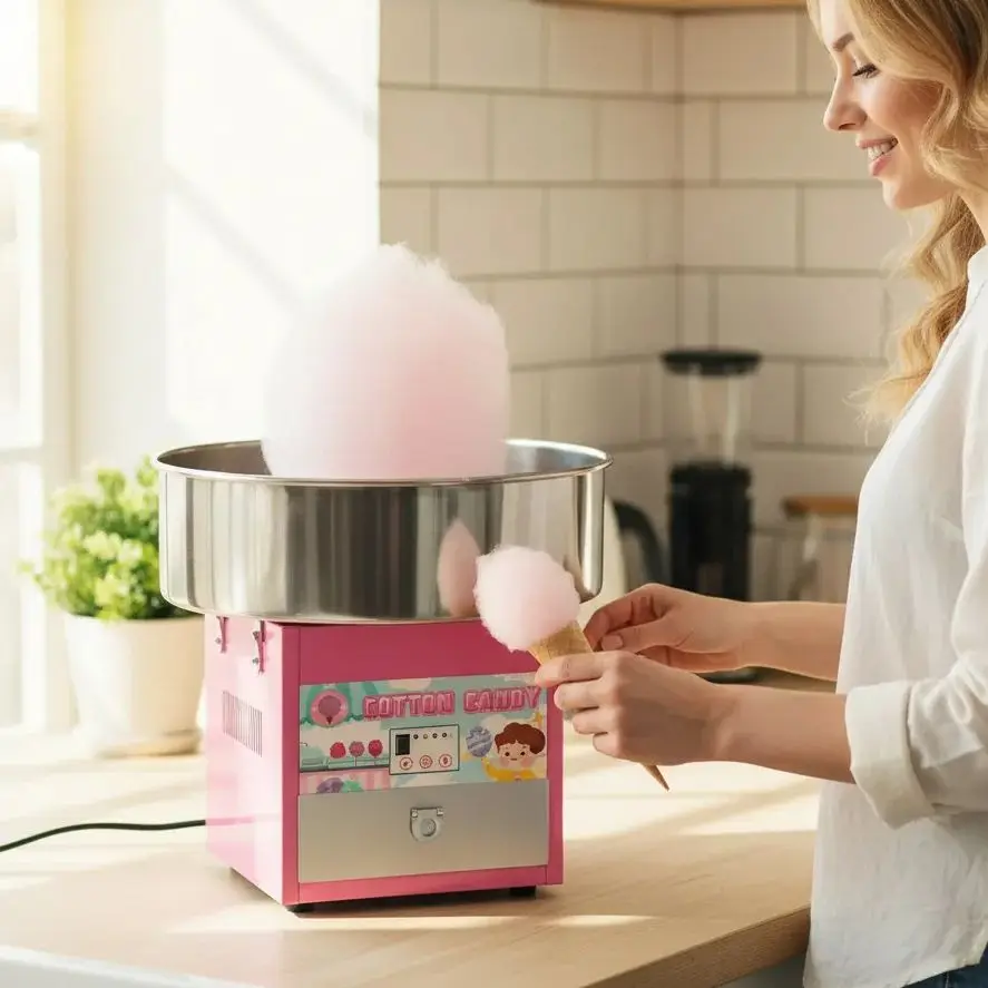 

Commercial Desktop Cotton Candy Machine - Stainless Steel, Fully Automatic Electric, Ideal for Stalls, Profitable & Fun