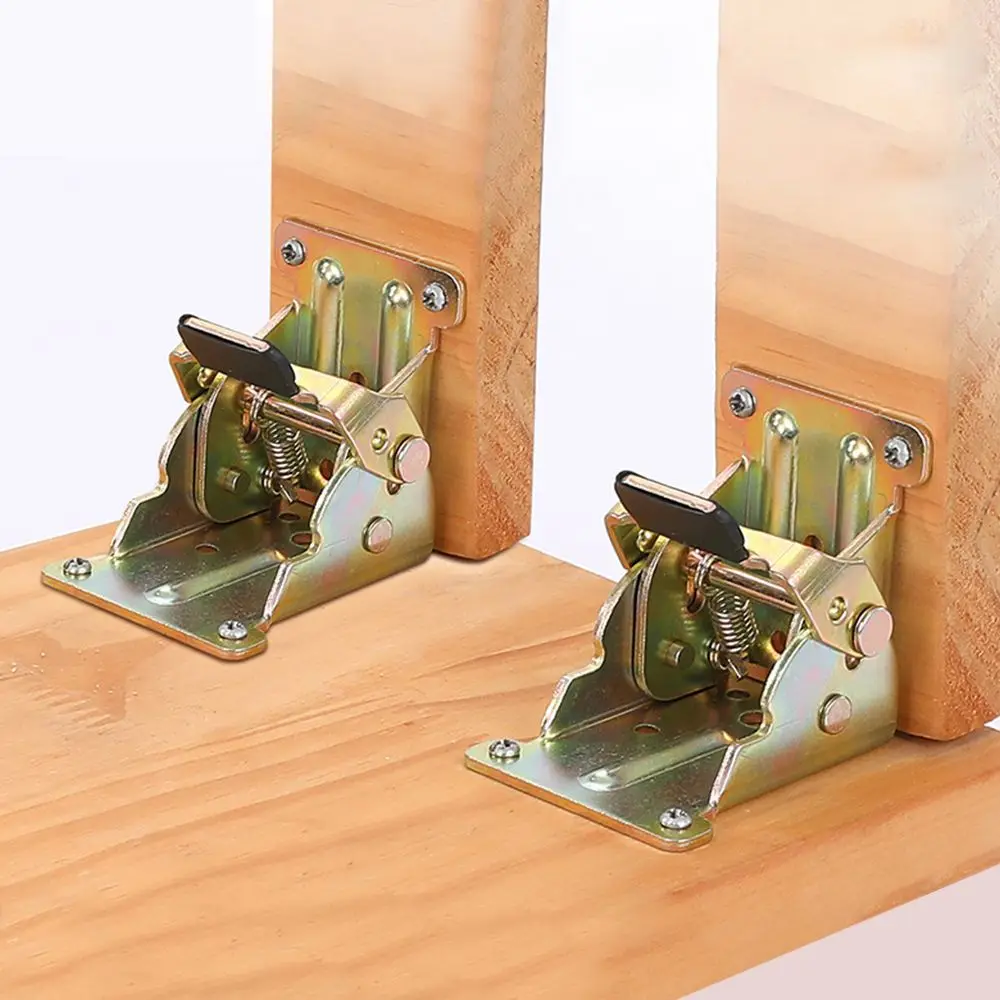 90 Degree Self-Locking Folding Hinge Table Legs Chair Extension Foldable Self Locking Fold Feet Hinges Hardware