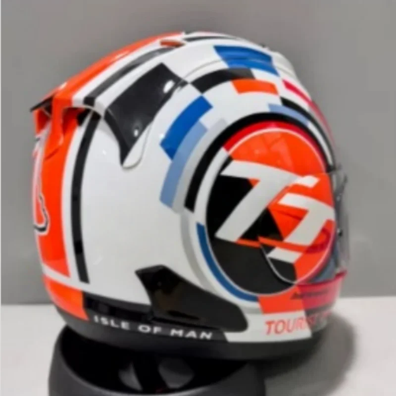 RX-7X RX7X Vollvisier-Motorradhelm, für Straßenmotorräder und Rennkarts, Schutzhelm für Herren, TT, Motorradhelm