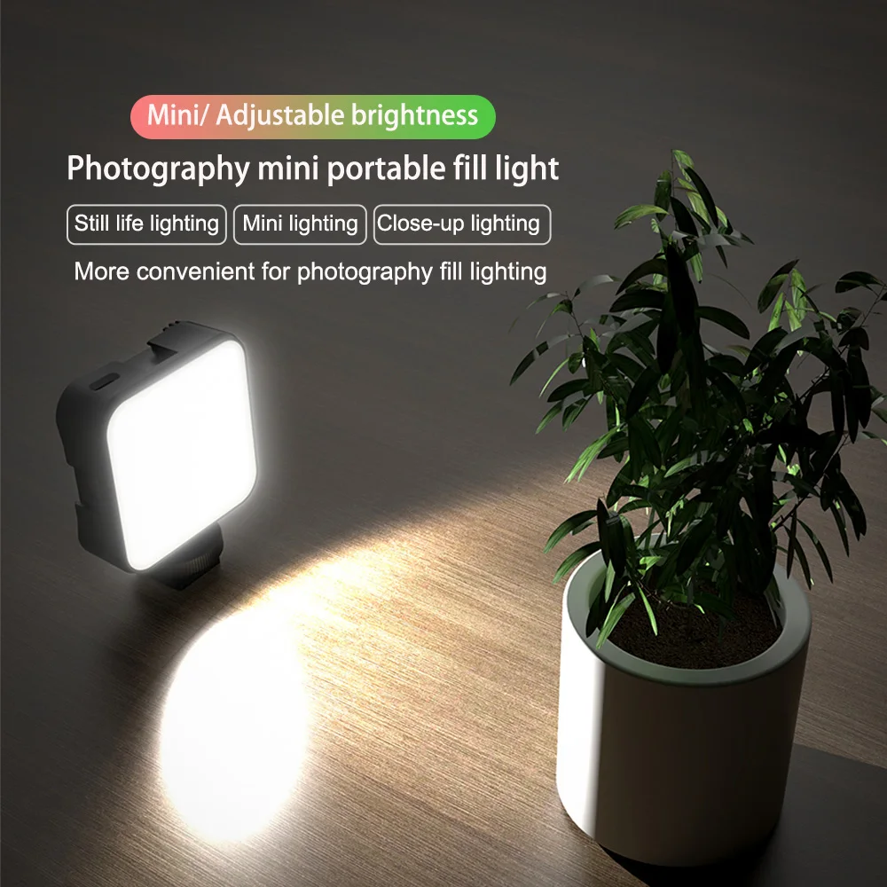 BAFANG Mini Fill Light Portable Pocket Selfie Light Handheld LED For DJI Sony Canon GoPro Camera Selfie Adjustable Photography