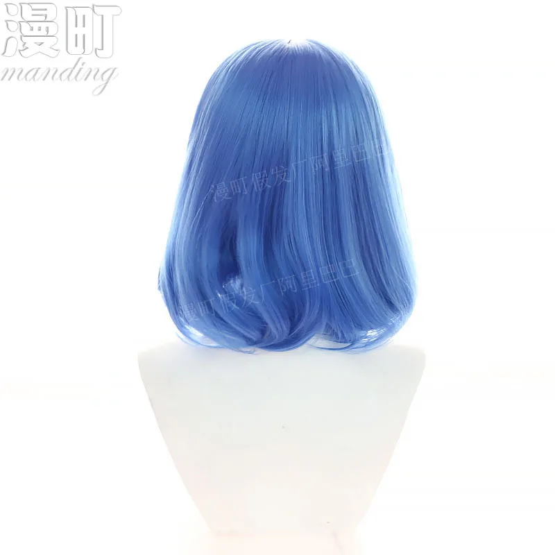 Anime Lonely Rock! Yamada Cool cosWig Peluca de estilo Micro Roll azul