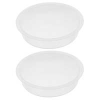 2Pcs Round Birdbath Water Containers Bird Water Trays Feeding Station Bath Trays Outdoor Bird Feeder Accessories Plastic